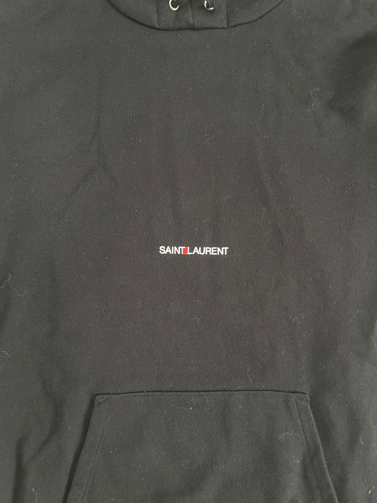 Saint Laurent Paris Black Logo Hoodie