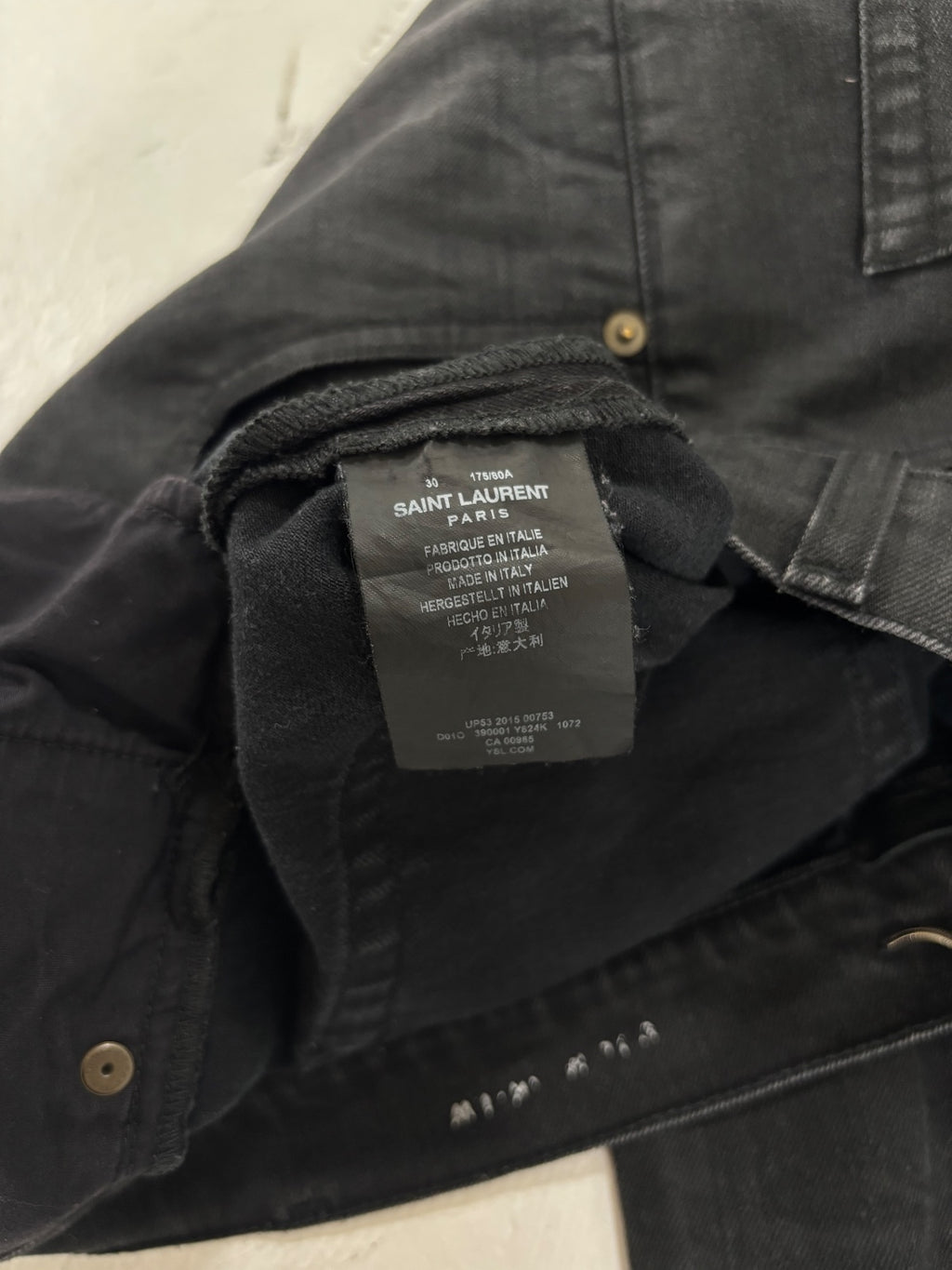 Saint Laurent D01 Black Denim {{ color }} {{ brand }} {{ archive }} {{ season }} {{ year }} {{ hedi slimane }}