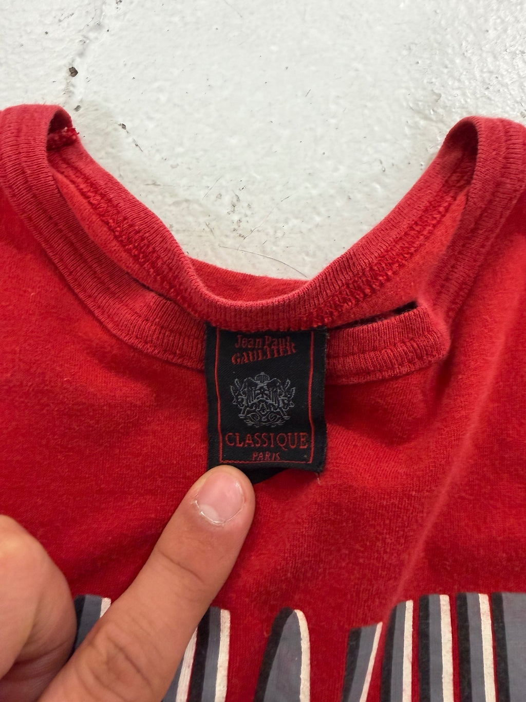 Jean Paul Gaultier Letter Tee {{ color }} {{ brand }} {{ archive }} {{ season }} {{ year }} {{ hedi slimane }}