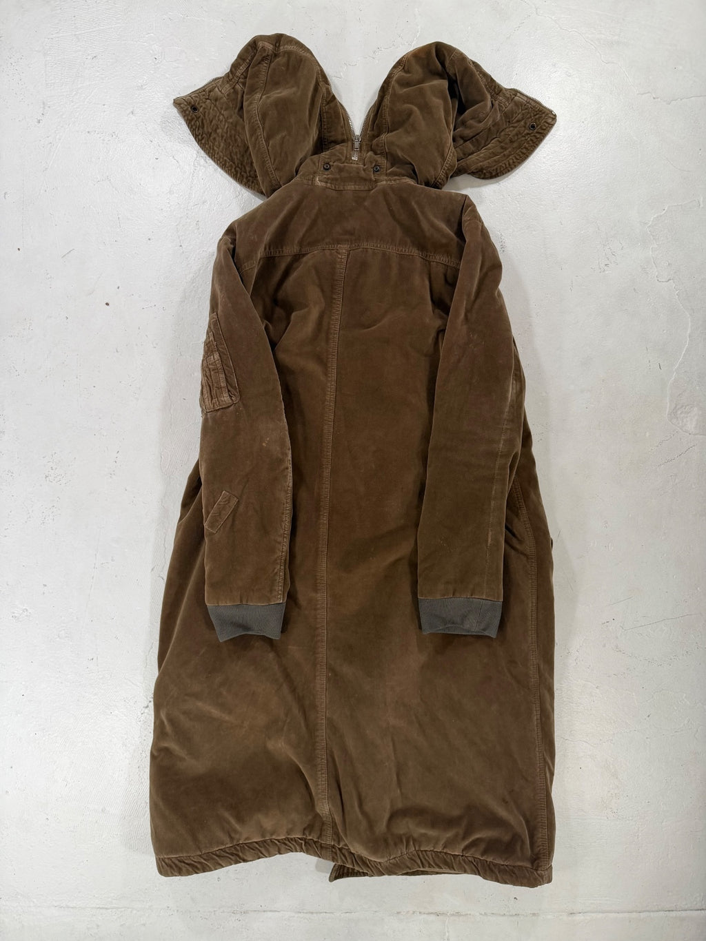 Rick owens AW08 crushed velvet padded exploder parka