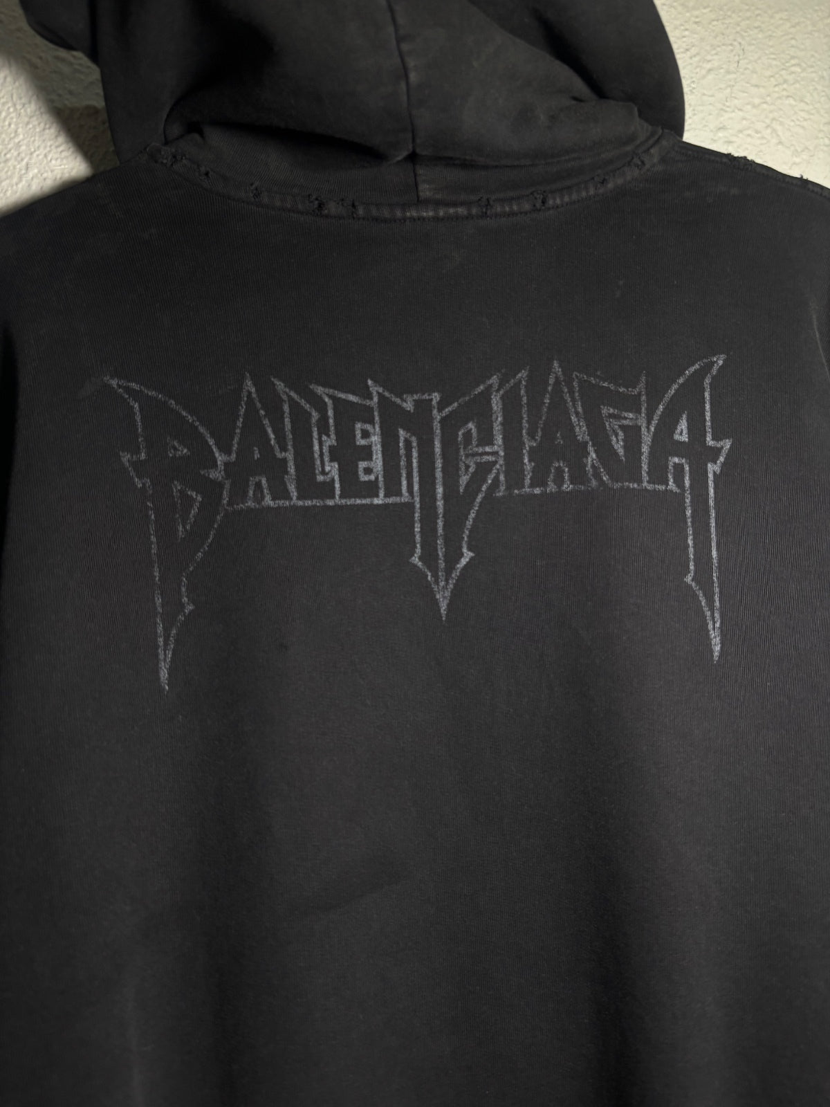Balenciaga Distressed Paris Hoodie