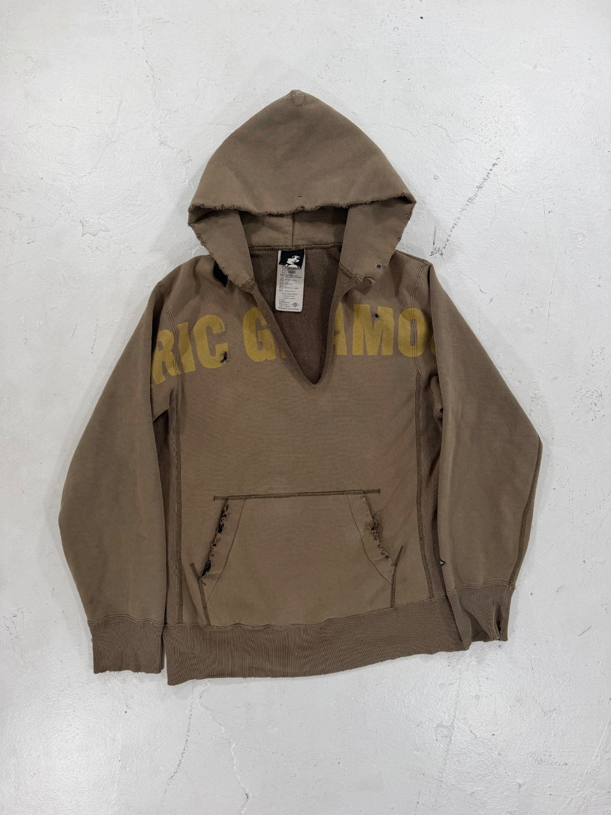 Hysteric Glamour Distressed Text Logo Hoodie