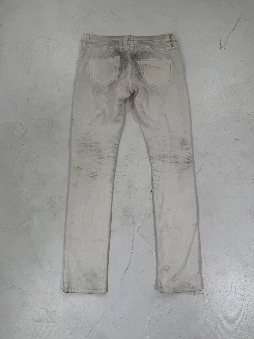 Saint Laurent Paris 2013 White Ash Leather Pants {{ color }} {{ brand }} {{ archive }} {{ season }} {{ year }} {{ hedi slimane }}