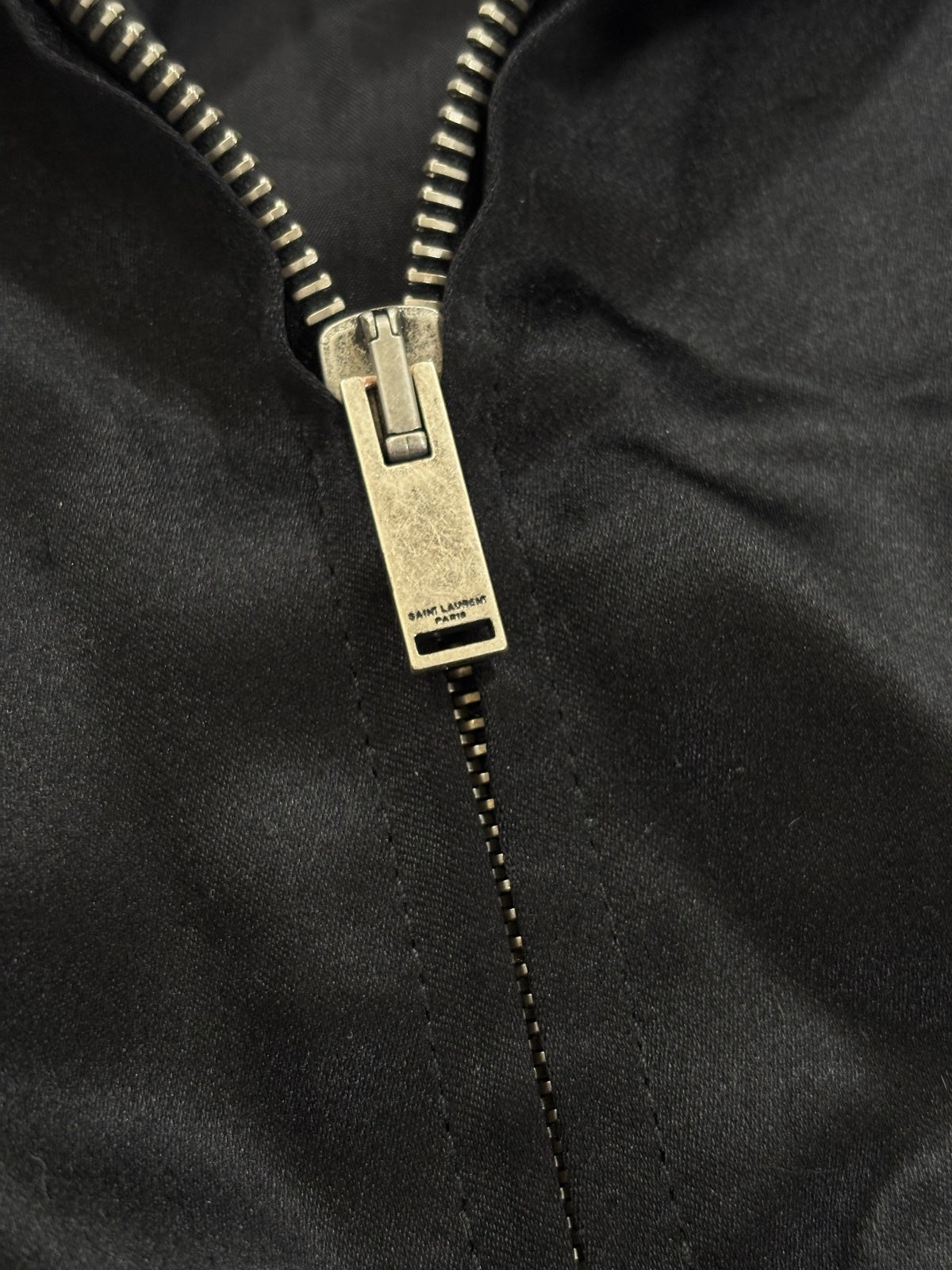 Saint Laurent Silk Rhinestone Teddy Jacket {{ color }} {{ brand }} {{ archive }} {{ season }} {{ year }} {{ hedi slimane }}