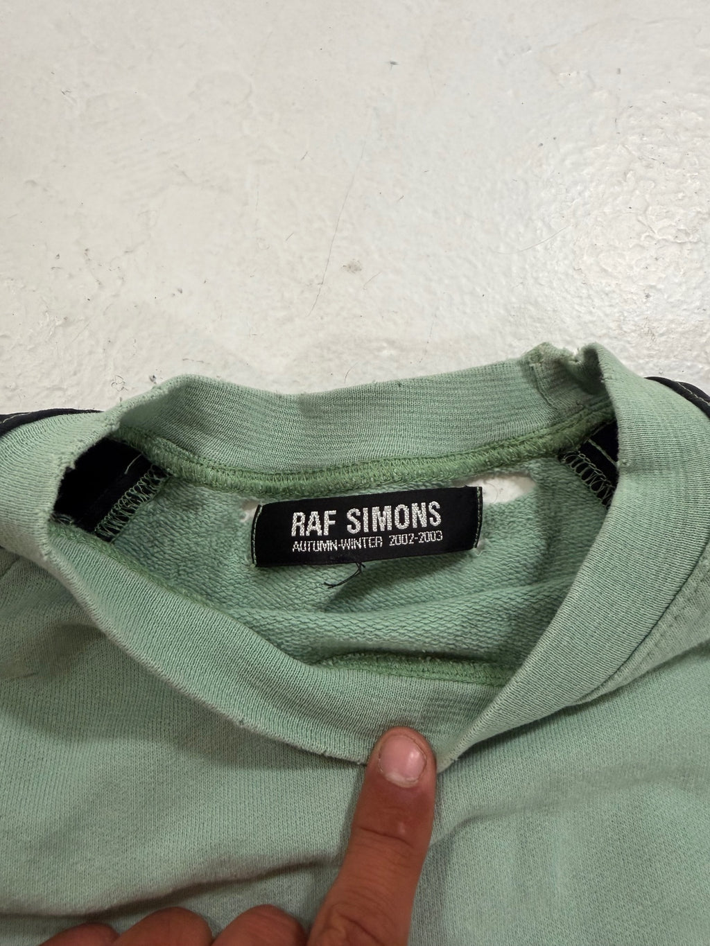 Raf Simons AW02 Mint Virginia Creeper Raglan Sweater