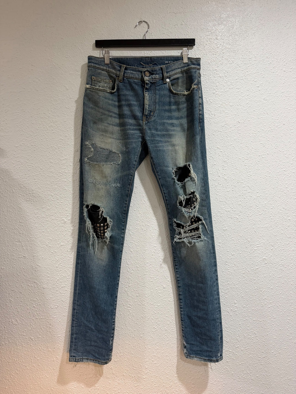 Saint Laurent Paris Distressed Biker Denim {{ color }} {{ brand }} {{ archive }} {{ season }} {{ year }} {{ hedi slimane }}