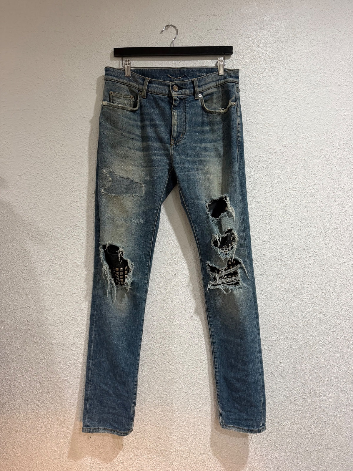Saint Laurent Paris Distressed Biker Denim {{ color }} {{ brand }} {{ archive }} {{ season }} {{ year }} {{ hedi slimane }}
