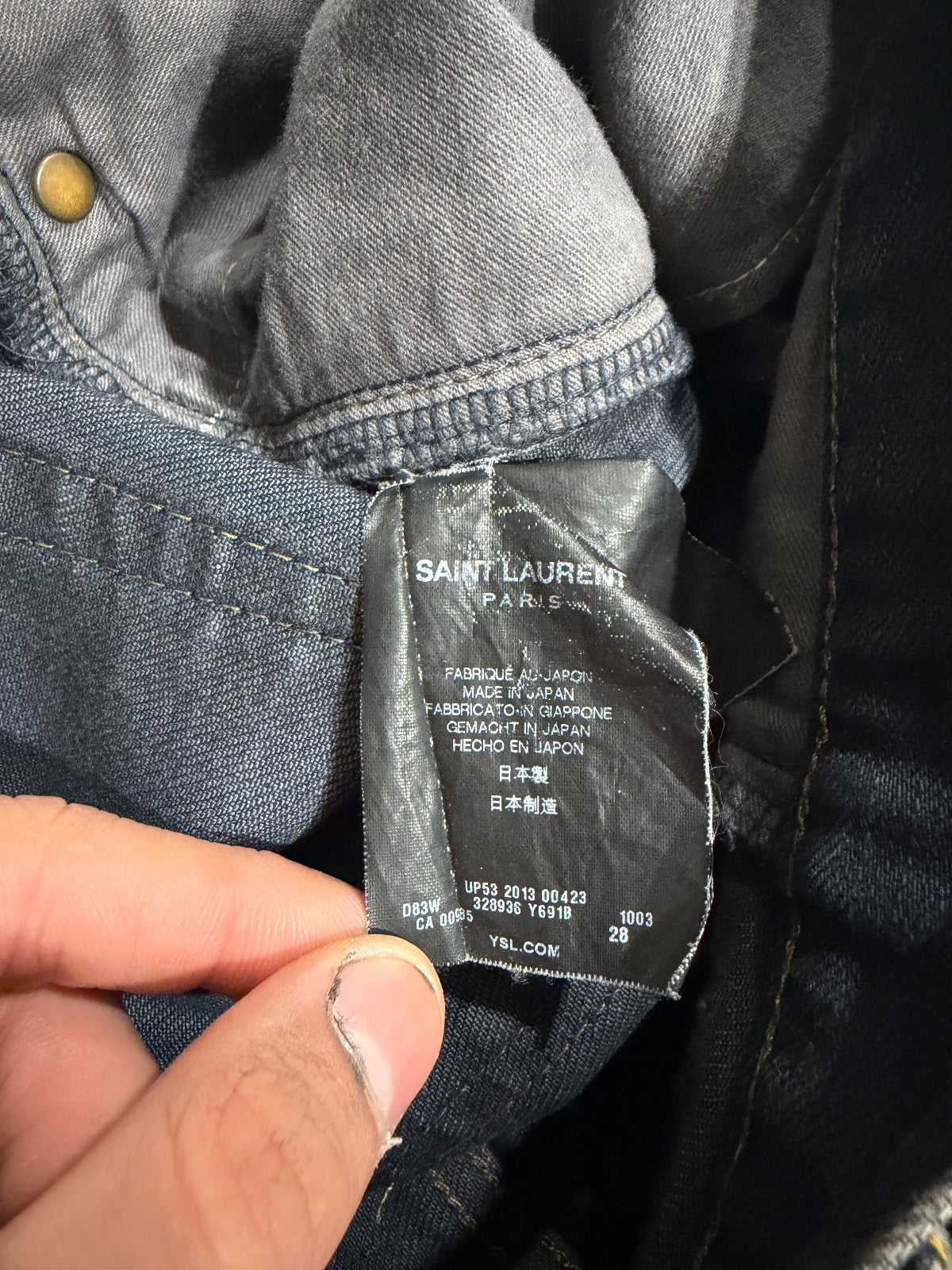 Saint Laurent Paris Scab Denim {{ color }} {{ brand }} {{ archive }} {{ season }} {{ year }} {{ hedi slimane }}