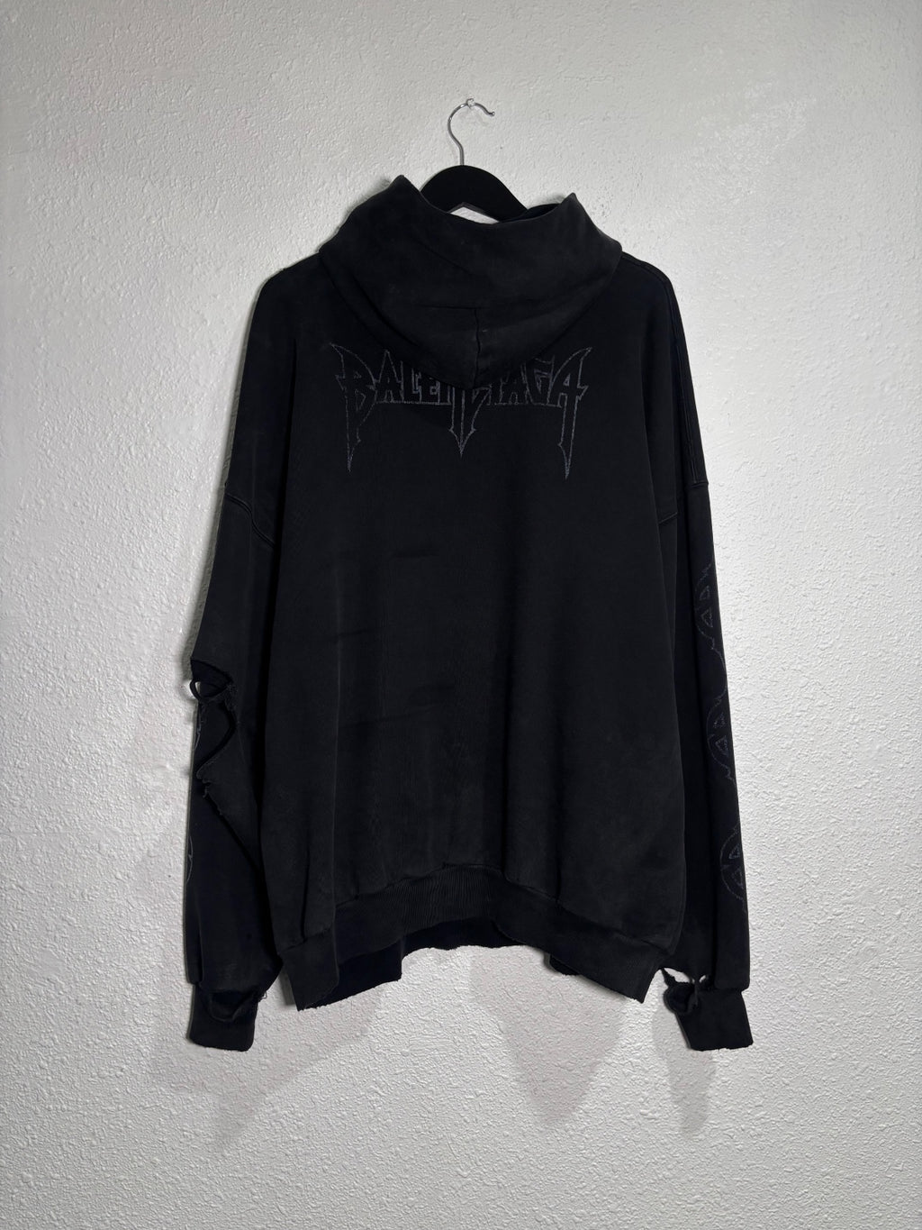 Balenciaga Distressed Paris Hoodie