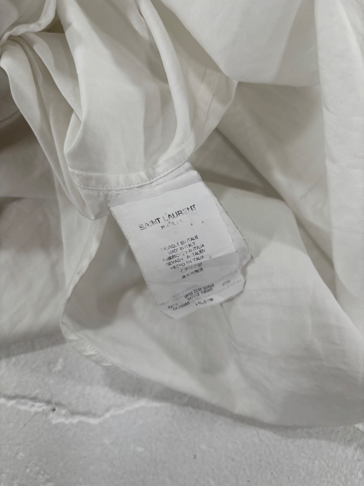 Saint Laurent 2014 White Button-up {{ color }} {{ brand }} {{ archive }} {{ season }} {{ year }} {{ hedi slimane }}