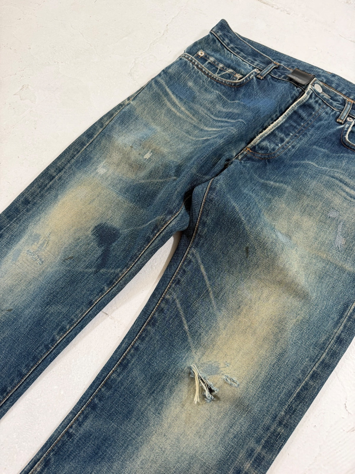 Dior Homme AW09 Rust Patch Denim {{ color }} {{ brand }} {{ archive }} {{ season }} {{ year }} {{ hedi slimane }}