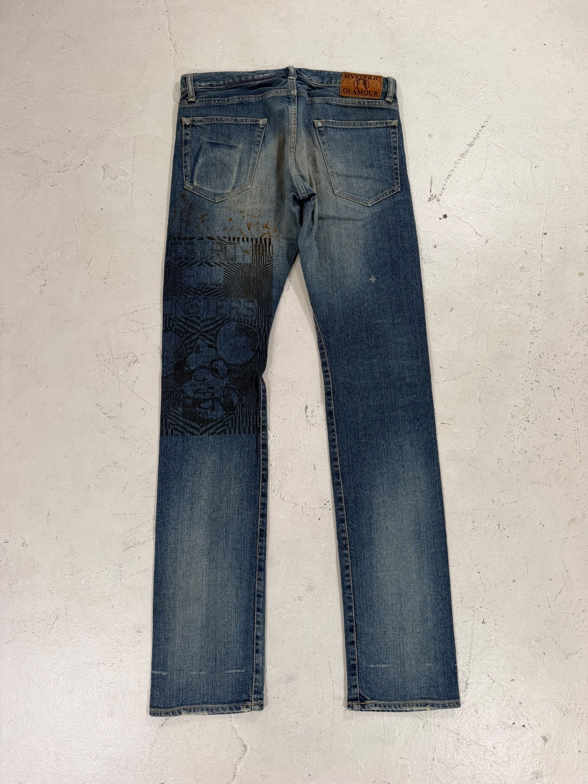 Hysteric Glamour Pin Up Printed Studded Denim {{ color }} {{ brand }} {{ archive }} {{ season }} {{ year }} {{ hedi slimane }}