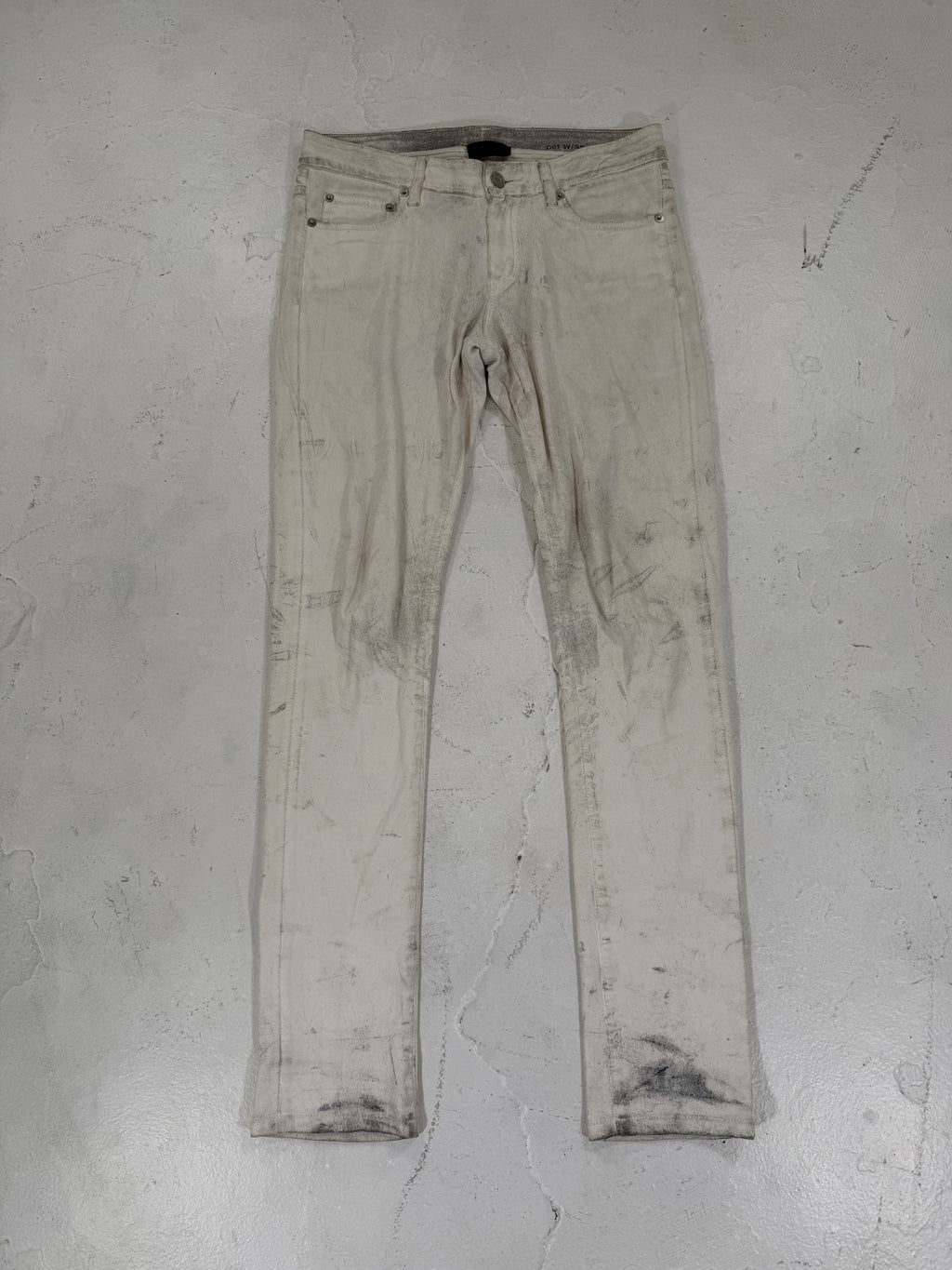 Saint Laurent Paris 2013 White Ash Leather Pants {{ color }} {{ brand }} {{ archive }} {{ season }} {{ year }} {{ hedi slimane }}