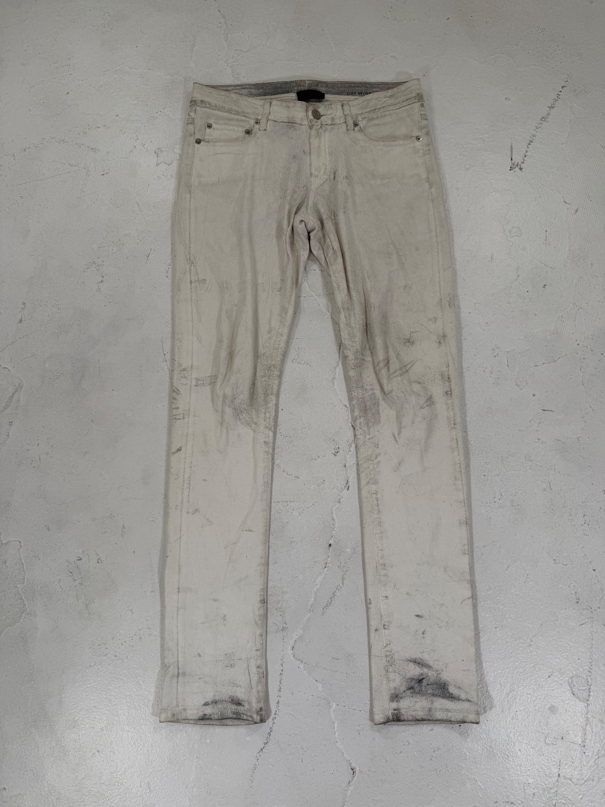 Saint Laurent Paris 2013 White Ash Leather Pants {{ color }} {{ brand }} {{ archive }} {{ season }} {{ year }} {{ hedi slimane }}