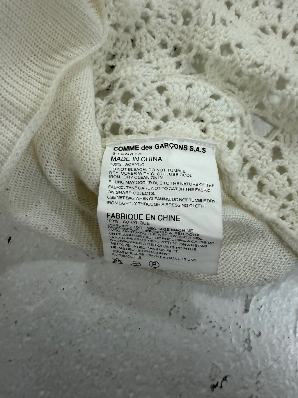 Comme Des Garcons Webbed Knitted Tee {{ color }} {{ brand }} {{ archive }} {{ season }} {{ year }} {{ hedi slimane }}