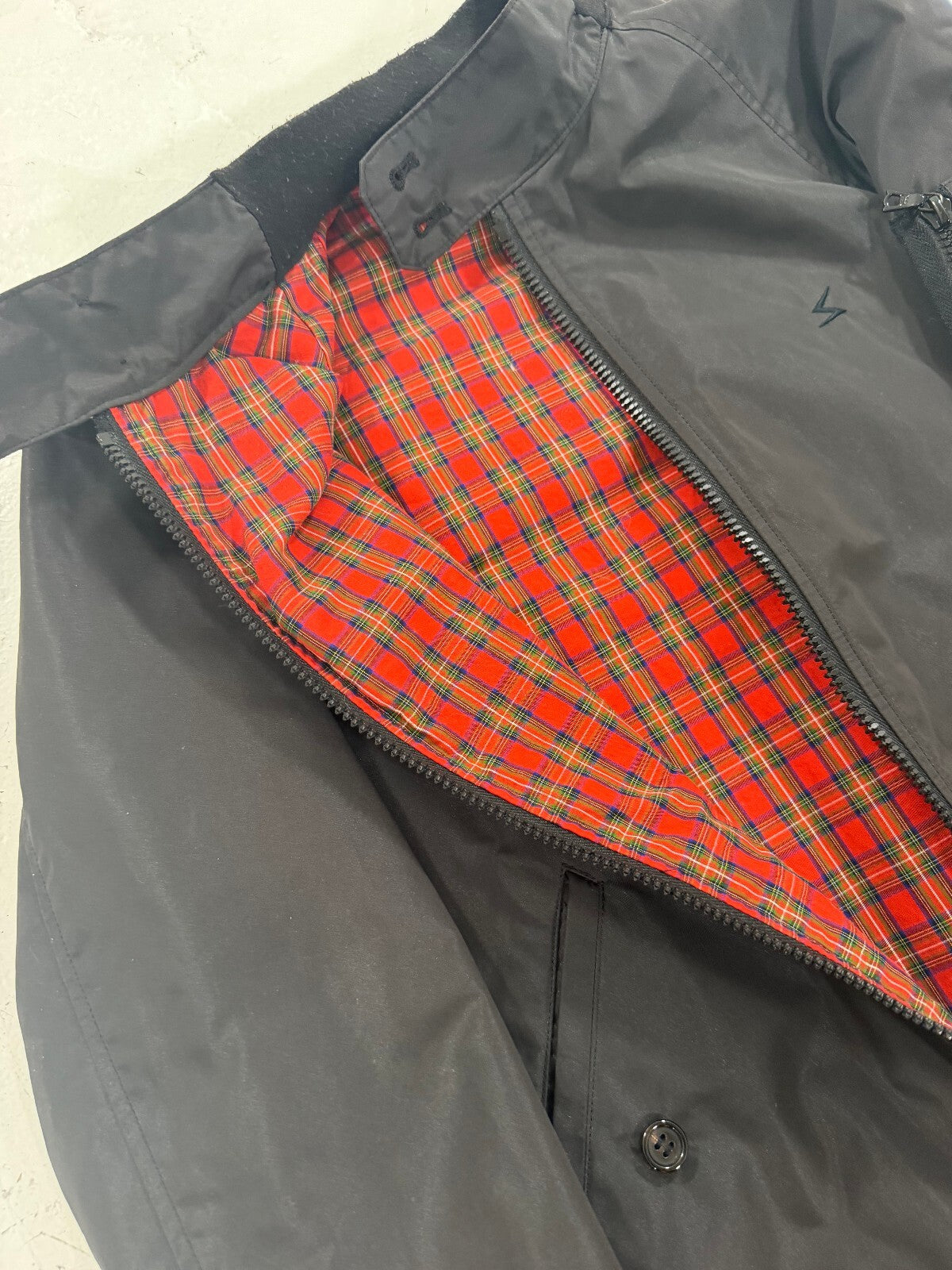 Undercover Plaid Lined Bomber Jacket