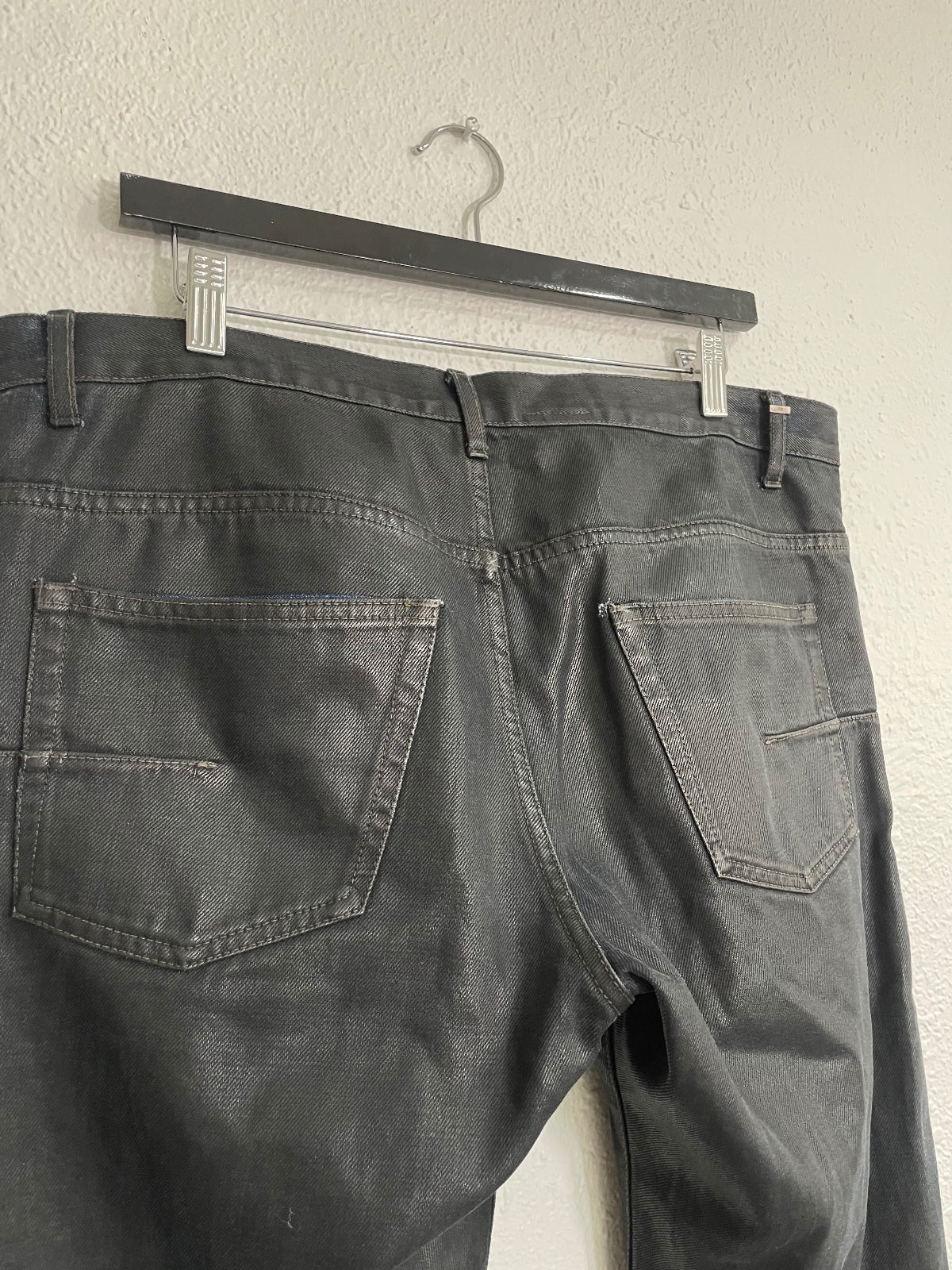 Dior Homme Black Wax Coated Denim