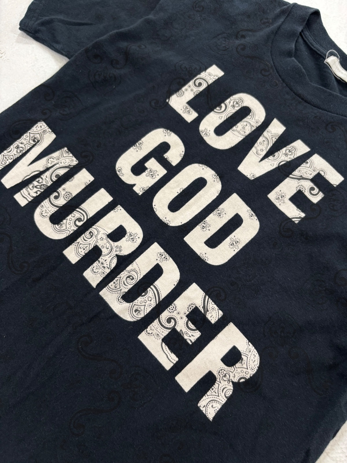 Number (N)ine "Love, God, Murder" AW07 Staff Exlusive Tee {{ color }} {{ brand }} {{ archive }} {{ season }} {{ year }} {{ hedi slimane }}