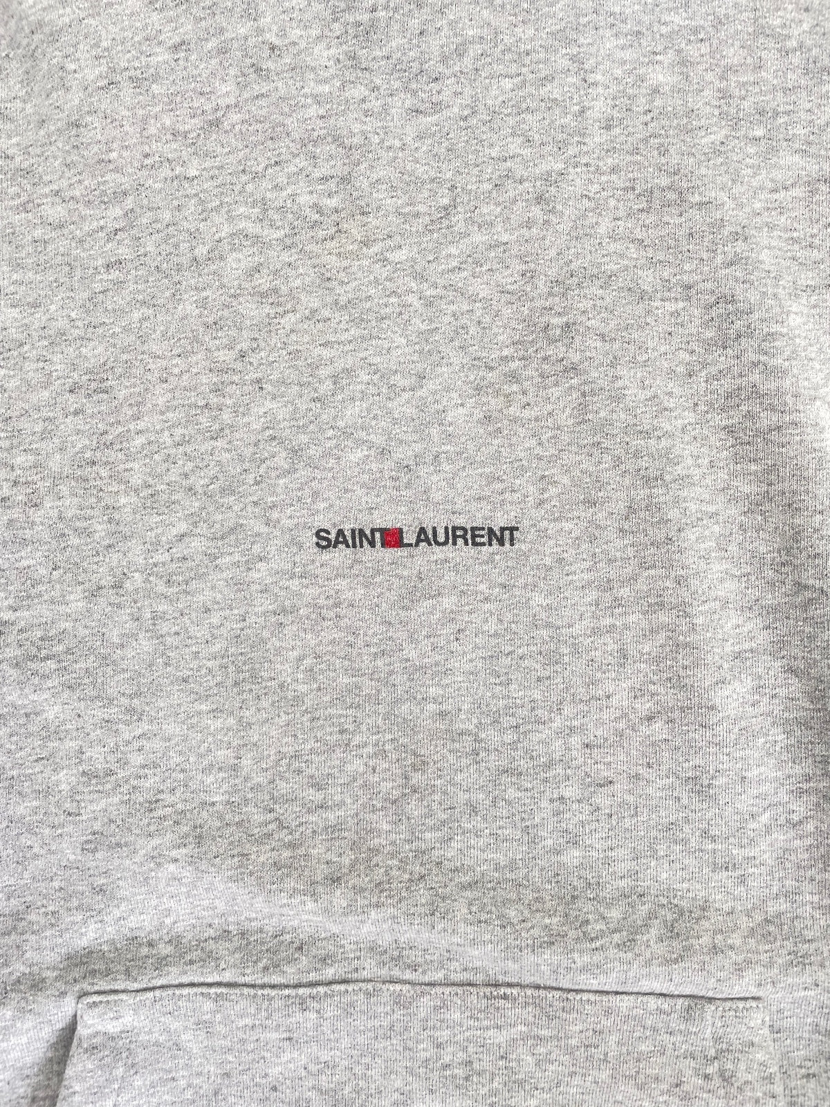 Saint Laurent Paris Gray Logo Hoodie {{ color }} {{ brand }} {{ archive }} {{ season }} {{ year }} {{ hedi slimane }}