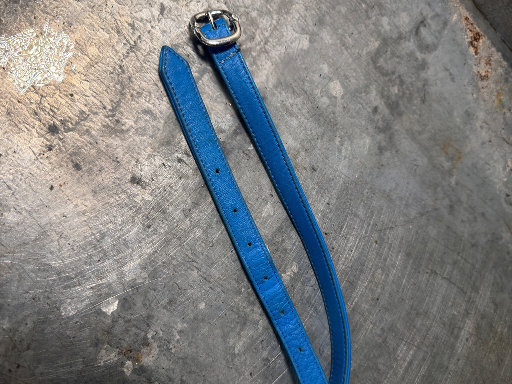 Chrome Hearts 1in Blue Leather Strap Gunslinger {{ color }} {{ brand }} {{ archive }} {{ season }} {{ year }} {{ hedi slimane }}