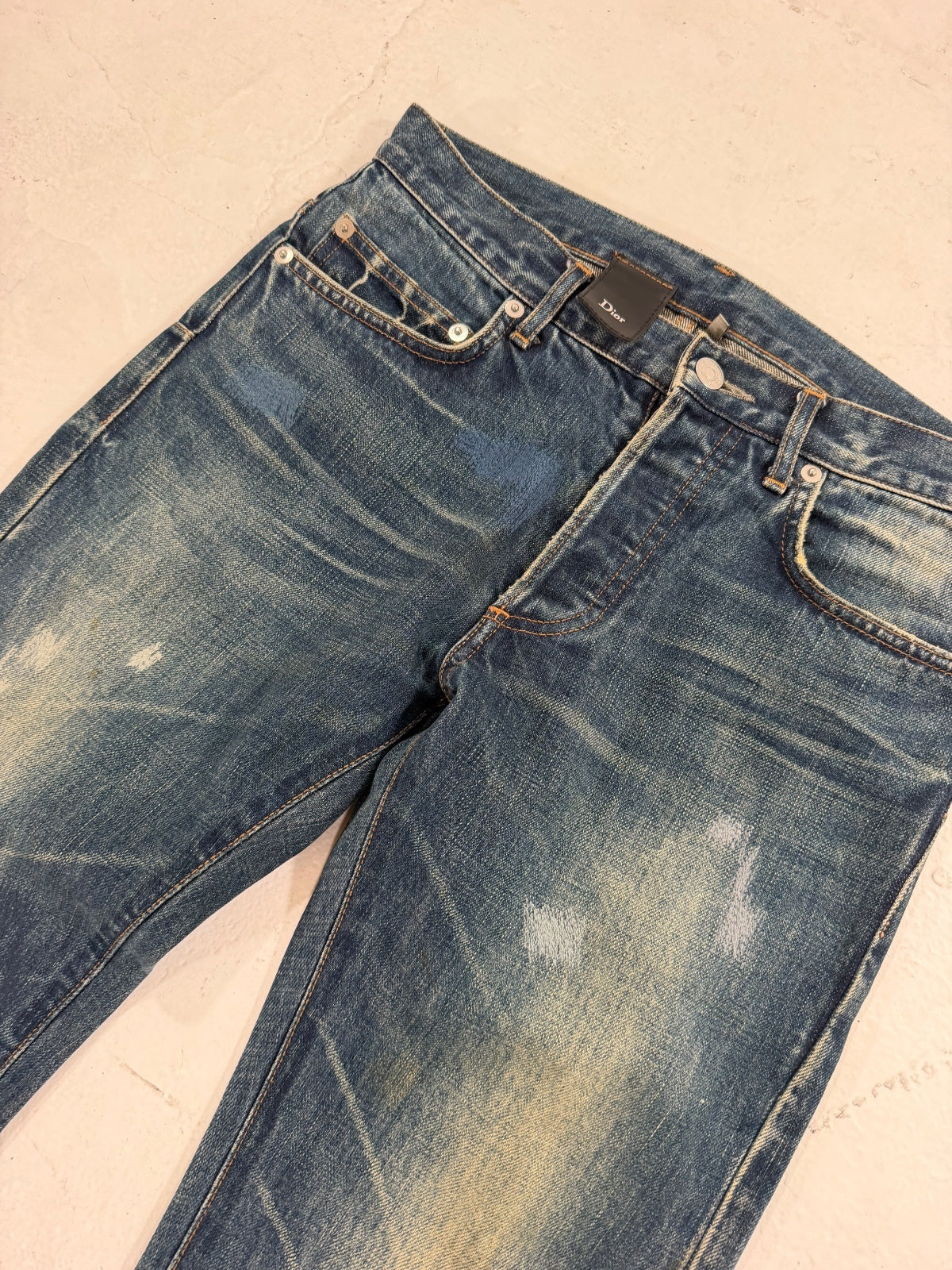 Dior Homme AW09 Rust Patch Denim {{ color }} {{ brand }} {{ archive }} {{ season }} {{ year }} {{ hedi slimane }}
