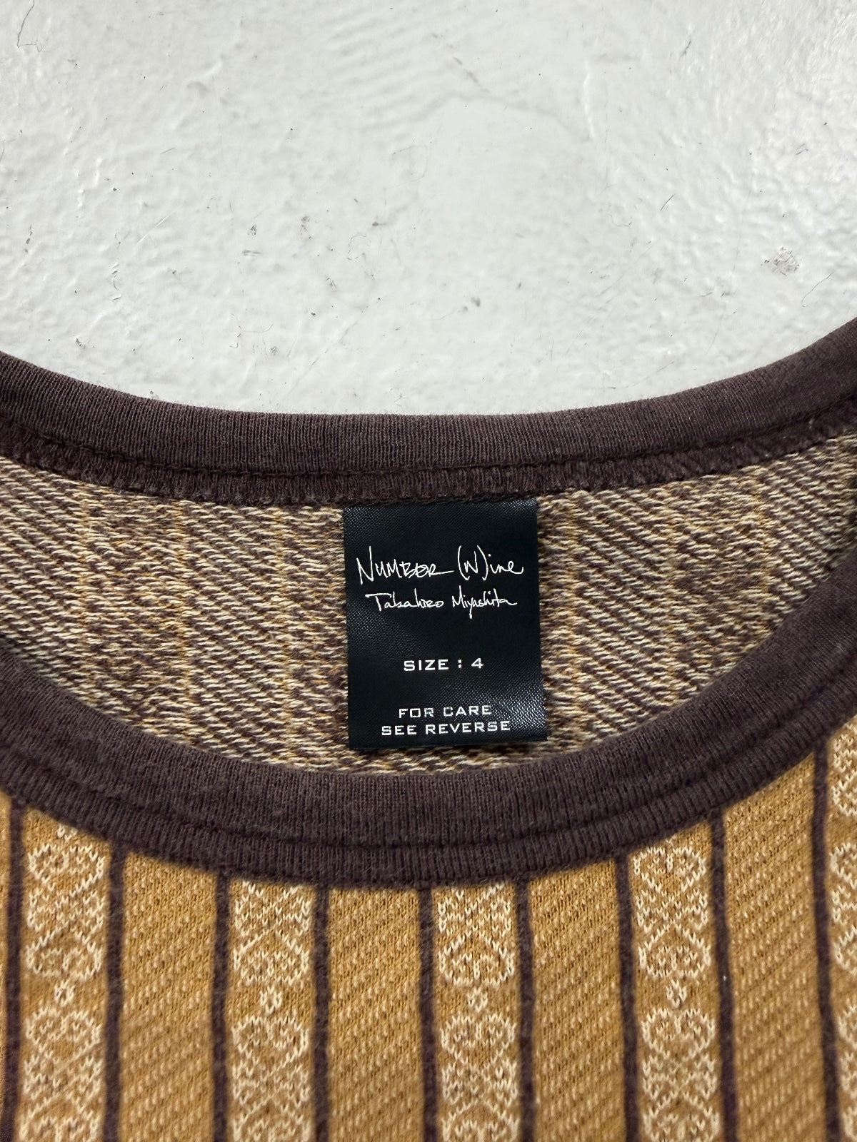 Number (N)ine AW03 Knitted Stripe Tee