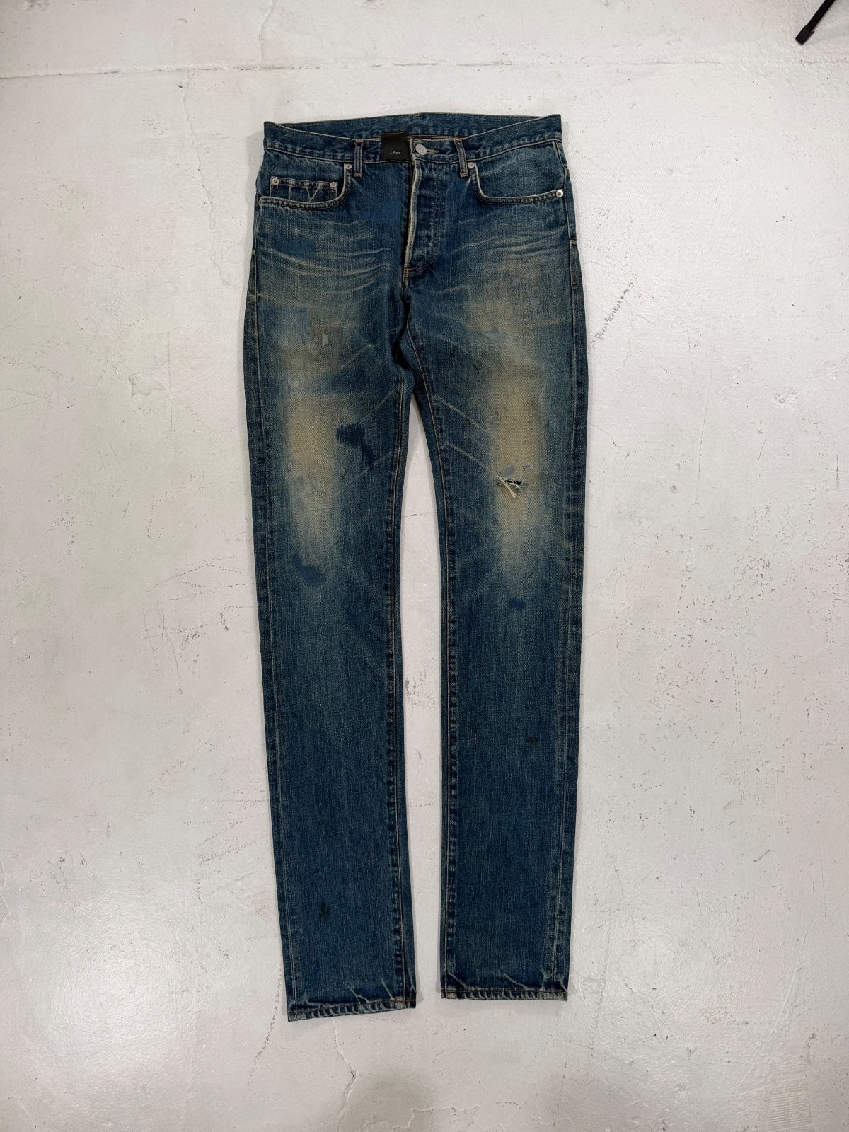 Dior Homme AW09 Rust Patch Denim {{ color }} {{ brand }} {{ archive }} {{ season }} {{ year }} {{ hedi slimane }}