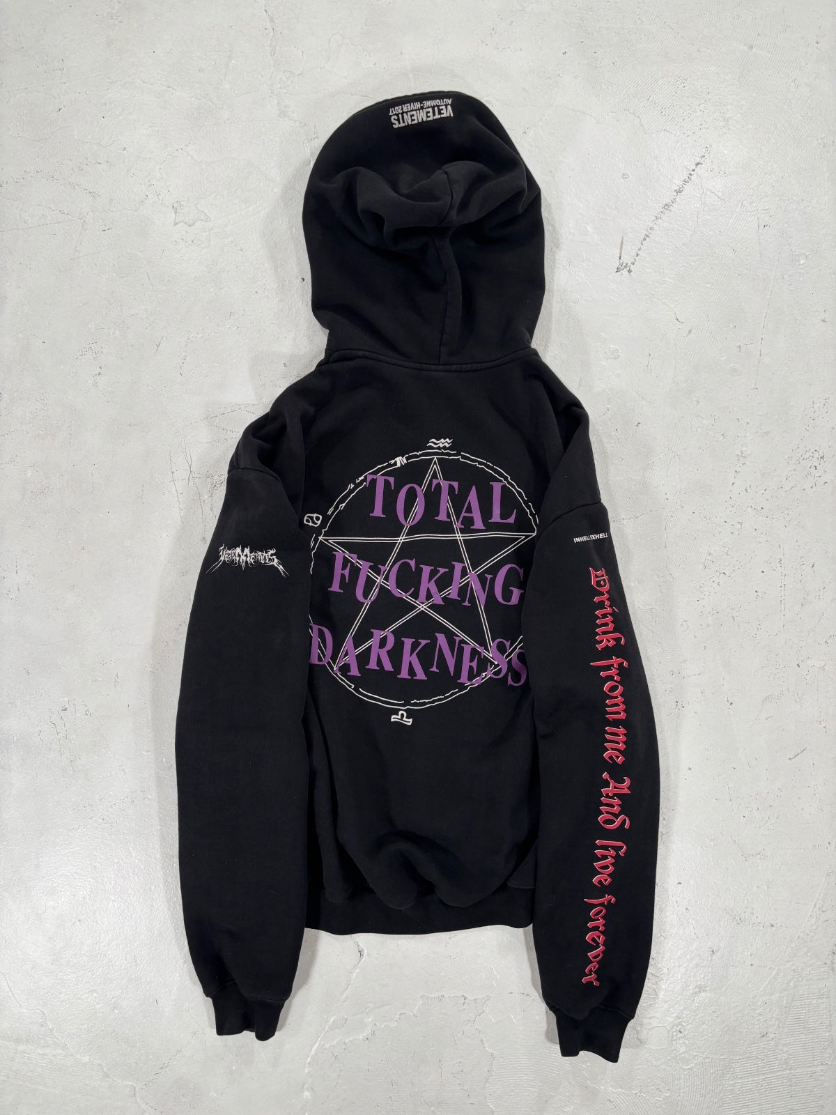 Vetements Total Fucking Darkness Hoodie