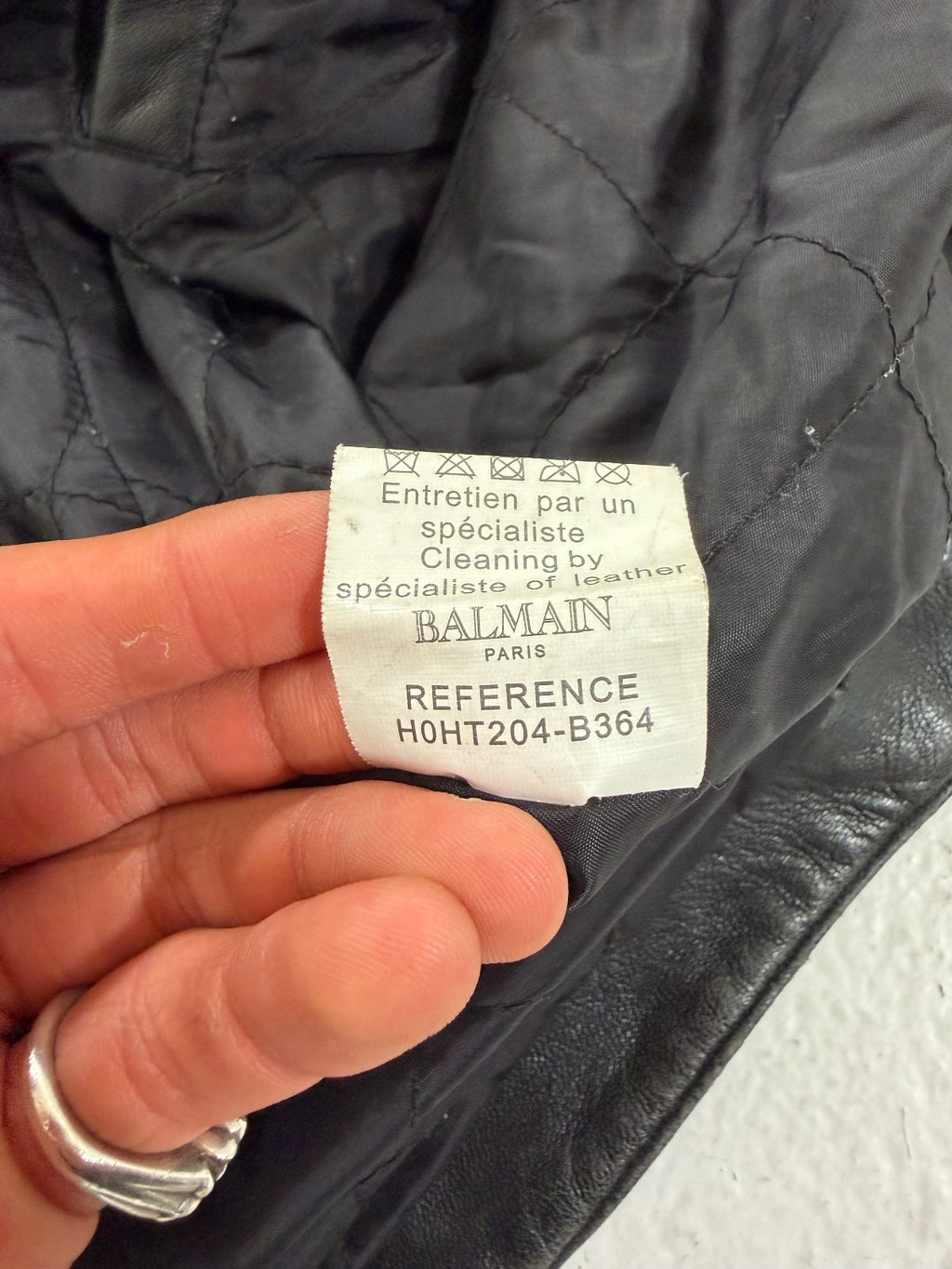Balmain Paris Leather Biker Jacket {{ color }} {{ brand }} {{ archive }} {{ season }} {{ year }} {{ hedi slimane }}
