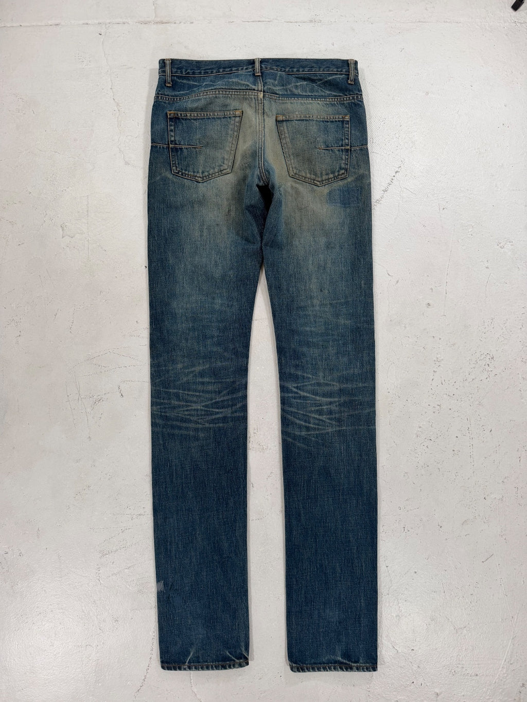 Dior Homme AW09 Rust Patch Denim {{ color }} {{ brand }} {{ archive }} {{ season }} {{ year }} {{ hedi slimane }}