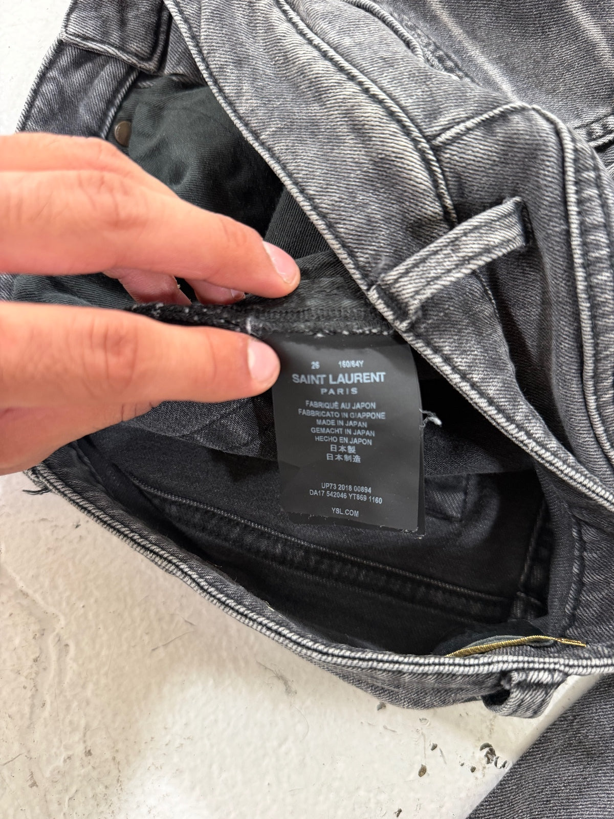 Saint Laurent Paris D05 Grey Denim