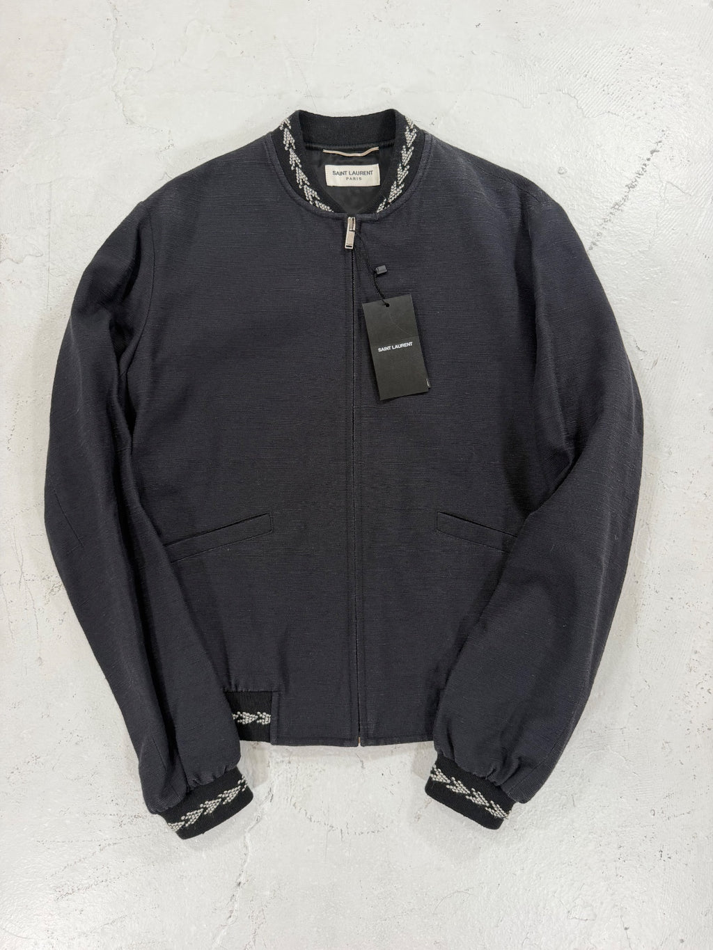 Saint Laurent Paris Knitted Teddy Jacket {{ color }} {{ brand }} {{ archive }} {{ season }} {{ year }} {{ hedi slimane }}