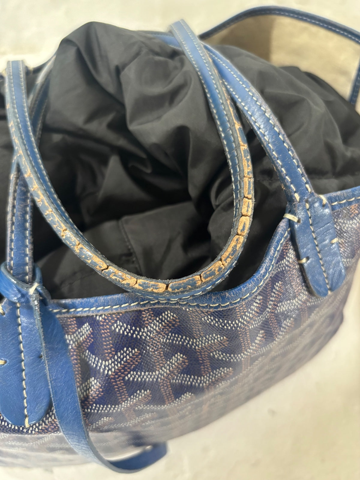 Goyard ST Louis PM Blue Monogram Tote Bag