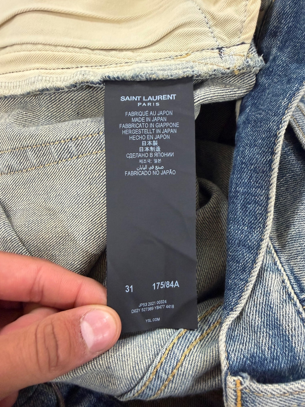 Saint Laurent Paris D02 Light Blue Denim