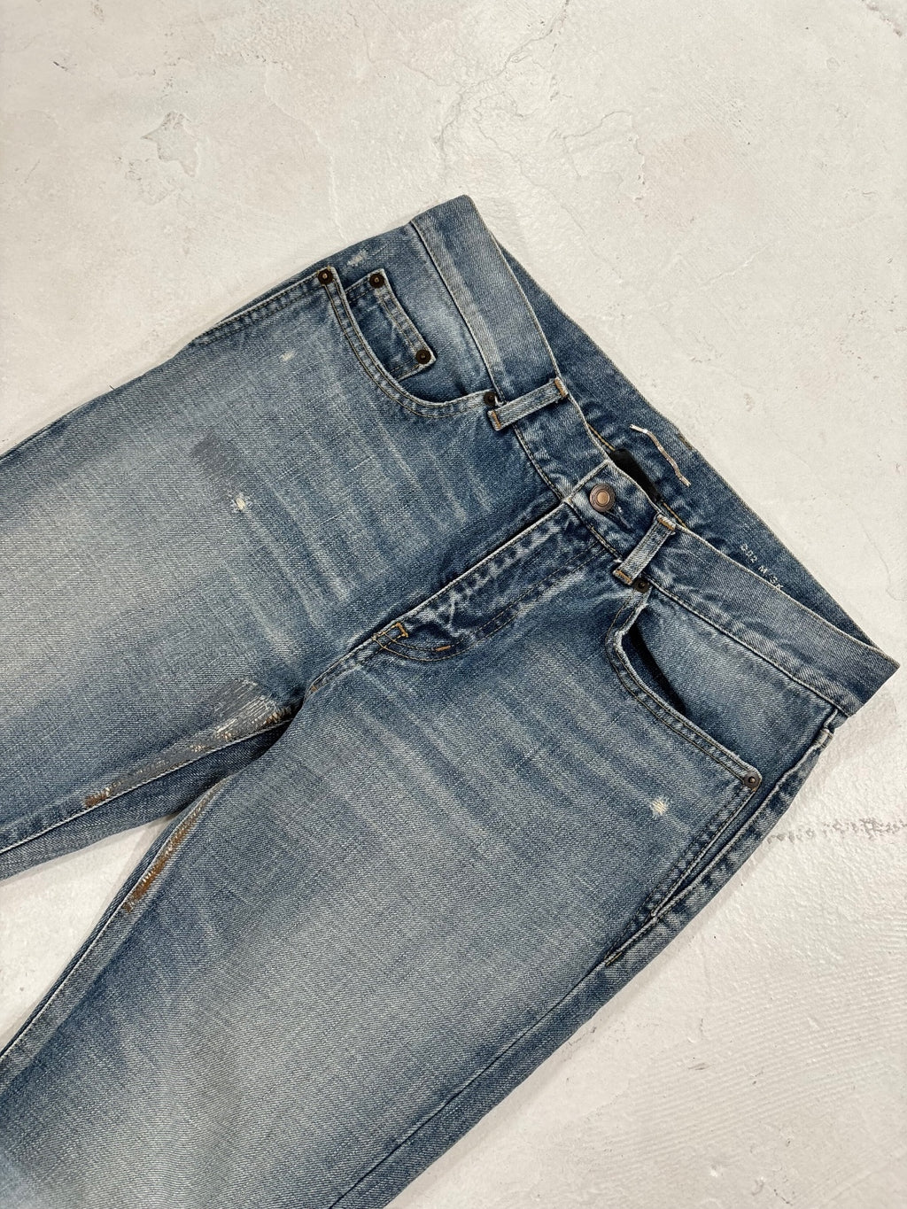 Saint Laurent Paris D02 Repaired Denim {{ color }} {{ brand }} {{ archive }} {{ season }} {{ year }} {{ hedi slimane }}