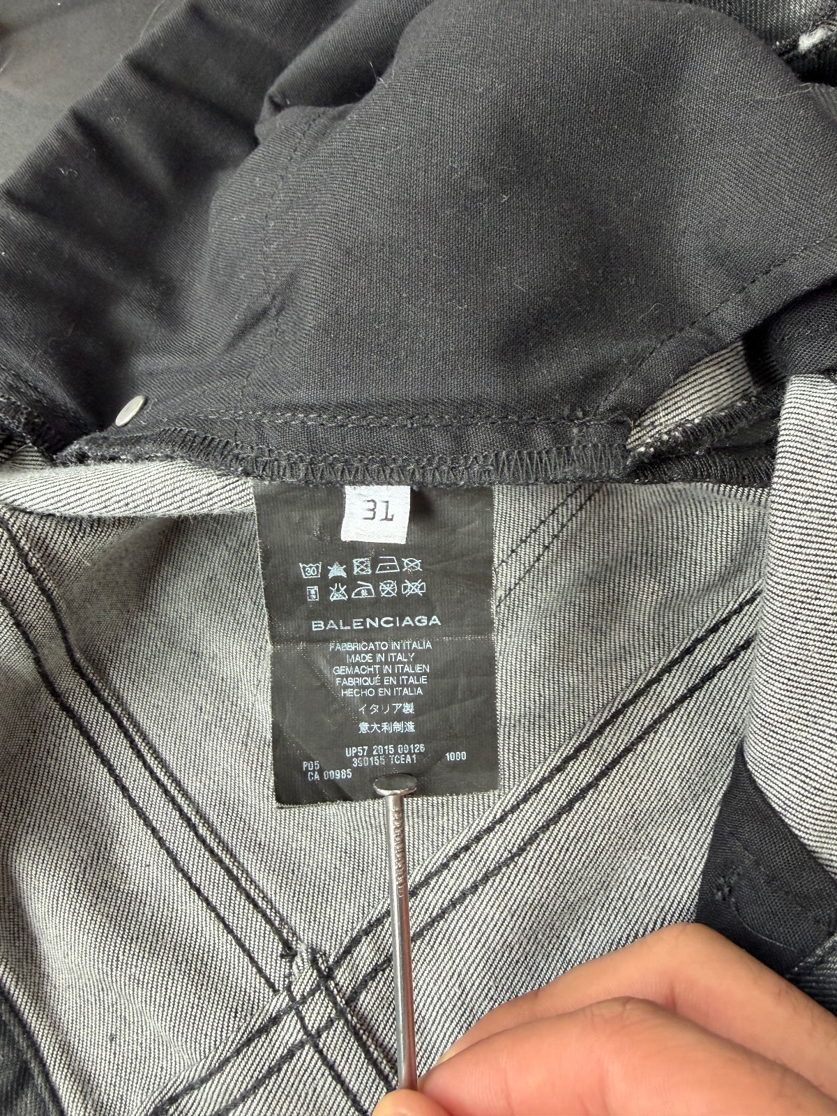 Balenciaga Coated Wax Denim {{ color }} {{ brand }} {{ archive }} {{ season }} {{ year }} {{ hedi slimane }}