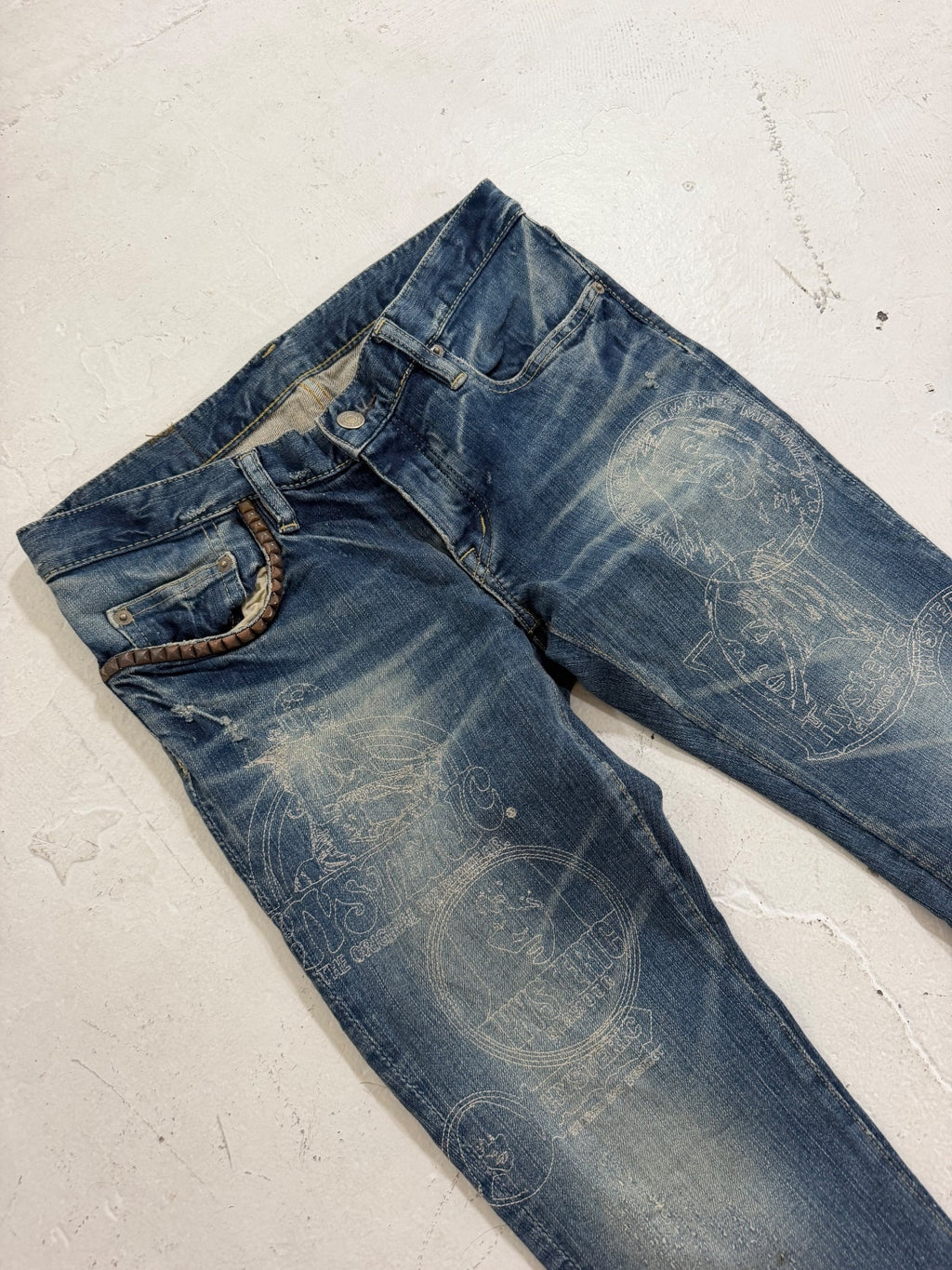 Hysteric Glamour Studded Stiched Denim {{ color }} {{ brand }} {{ archive }} {{ season }} {{ year }} {{ hedi slimane }}