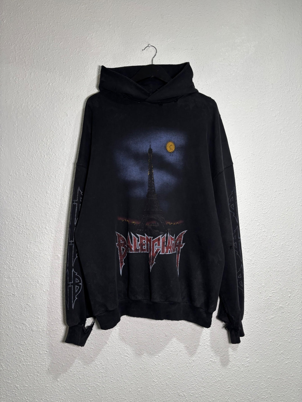 Balenciaga Distressed Paris Hoodie