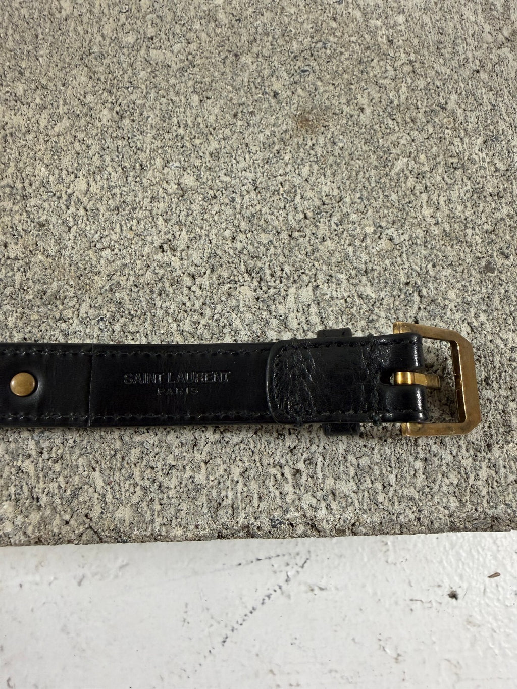 Saint Laurent Paris 1-Inch Studded Belt