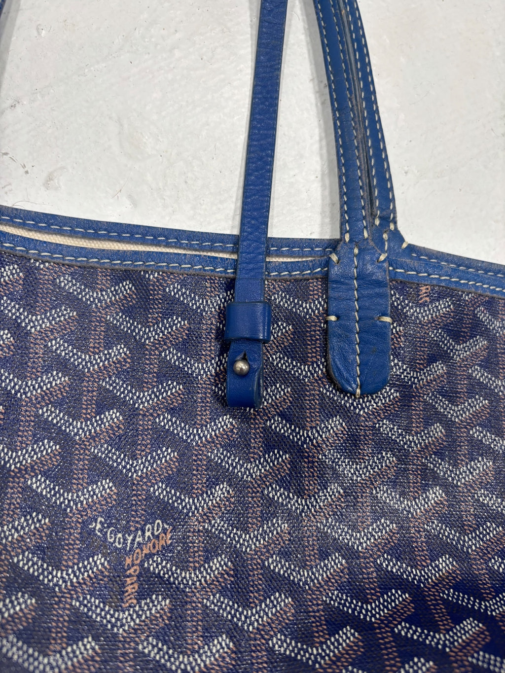 Goyard ST Louis PM Blue Monogram Tote Bag