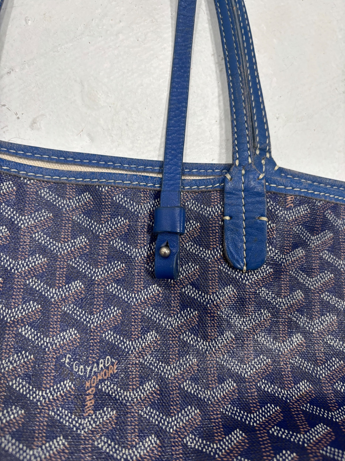 Goyard ST Louis PM Blue Monogram Tote Bag