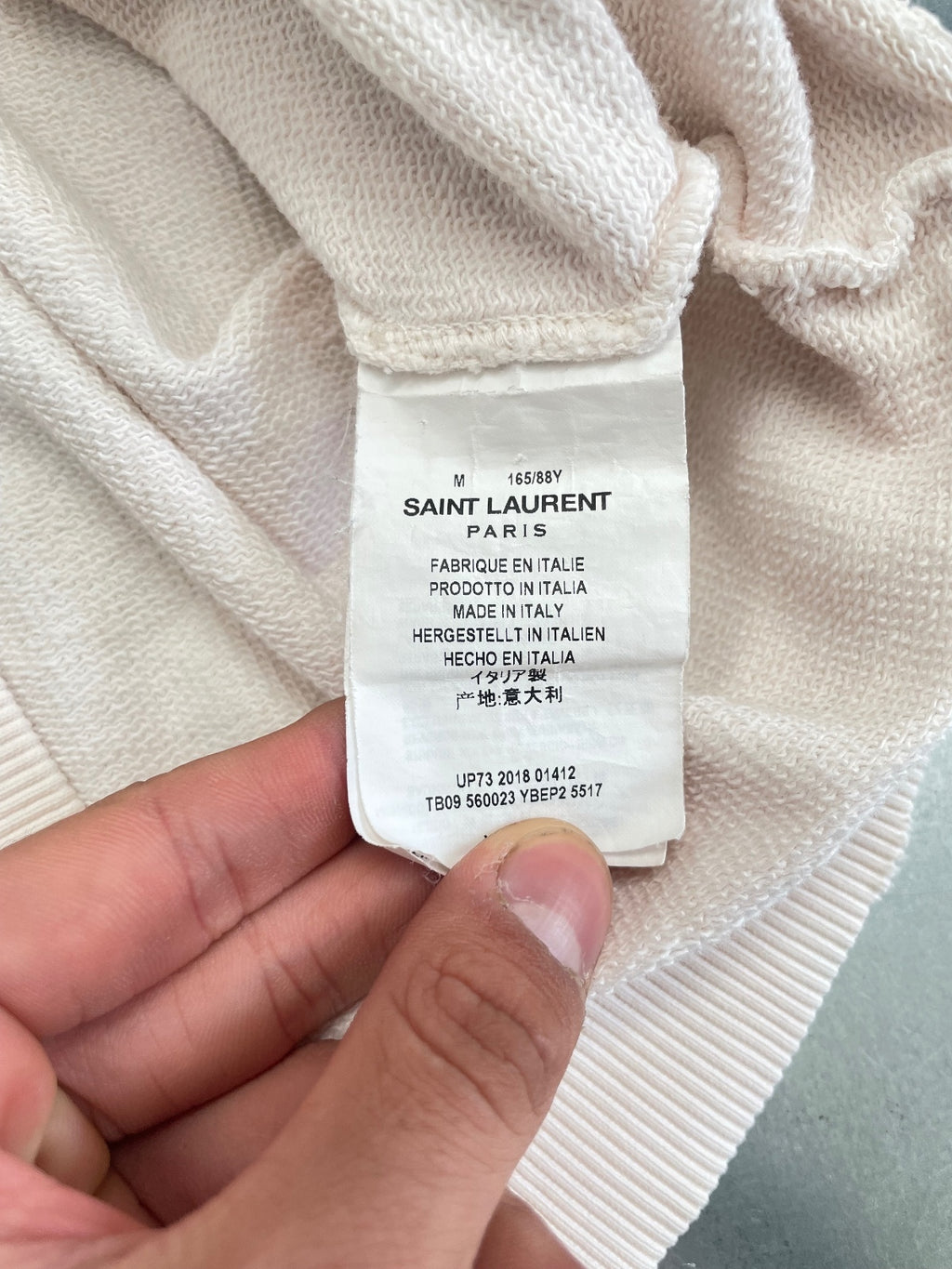 Saint Laurent Paris Pink Dye-Die Logo Hoodie