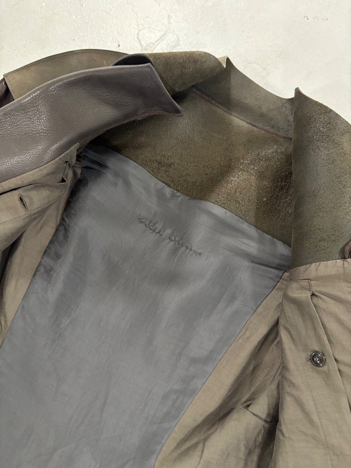 Rick Owens Olmar & Mirta Dark Dust Limo Jacket {{ color }} {{ brand }} {{ archive }} {{ season }} {{ year }} {{ hedi slimane }}