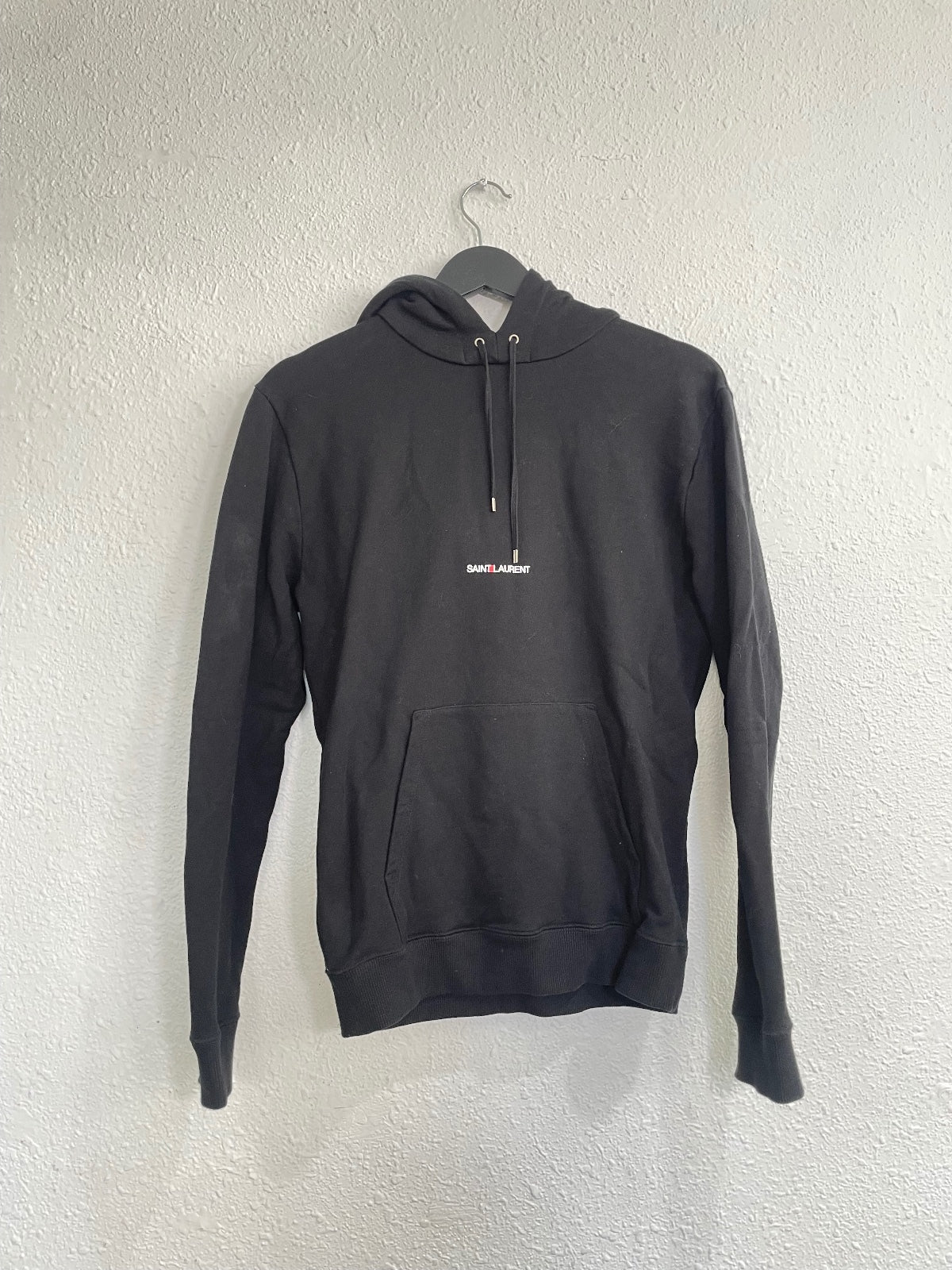 Saint Laurent Paris Black Logo Hoodie