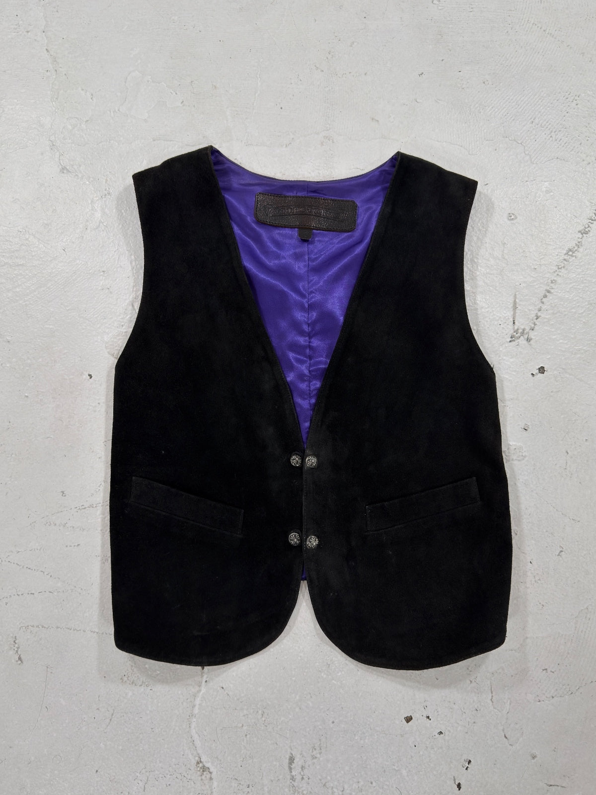 Chrome Hearts Suede silk lined vest