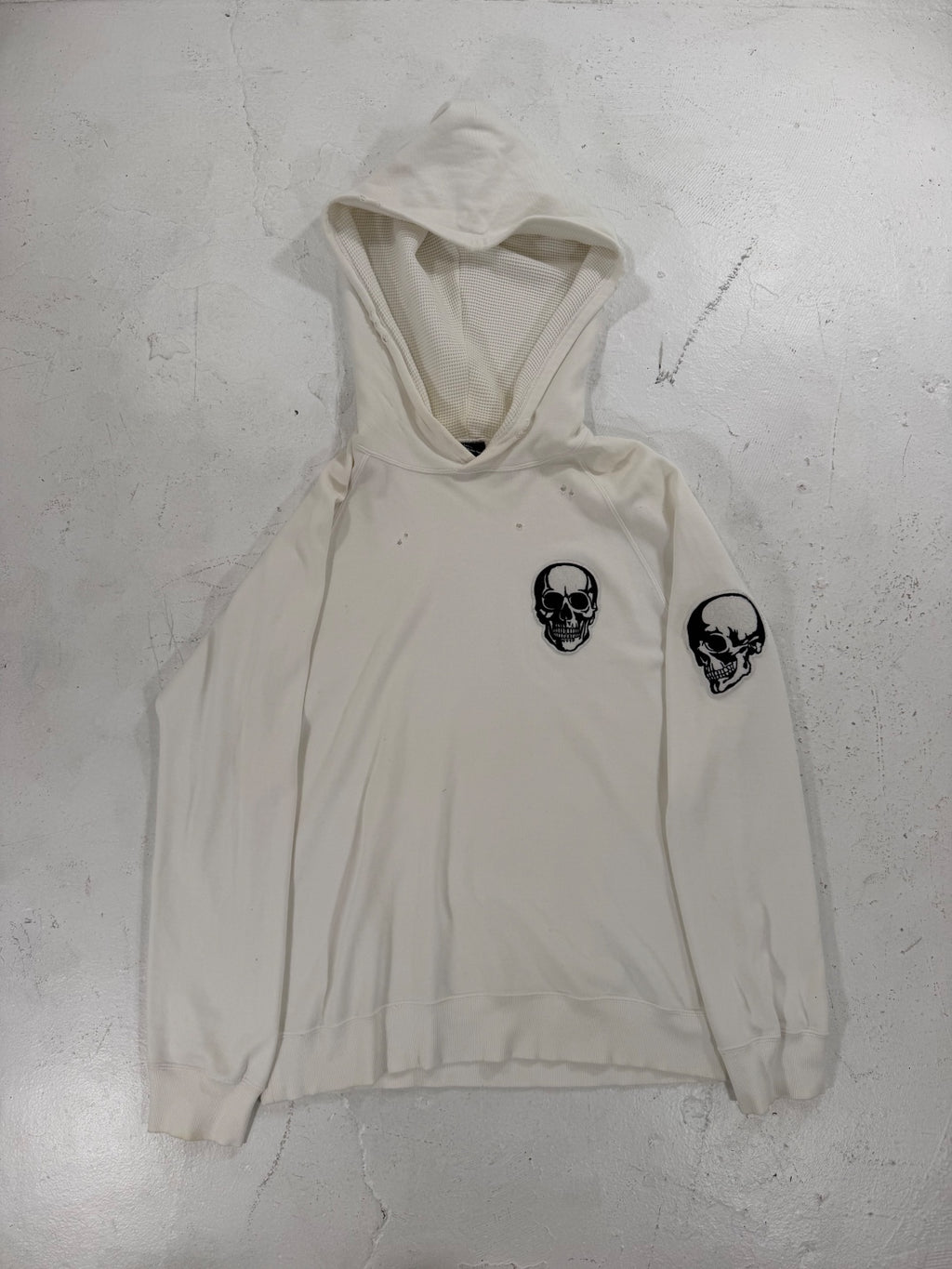 Number (N)ine White Double Skull Hoodie {{ color }} {{ brand }} {{ archive }} {{ season }} {{ year }} {{ hedi slimane }}