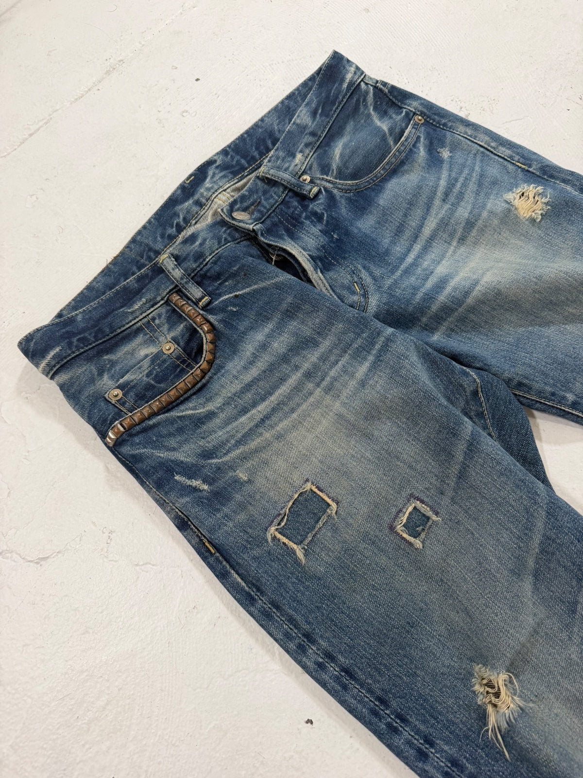 Hysteric Glamour Patched Studded Denim