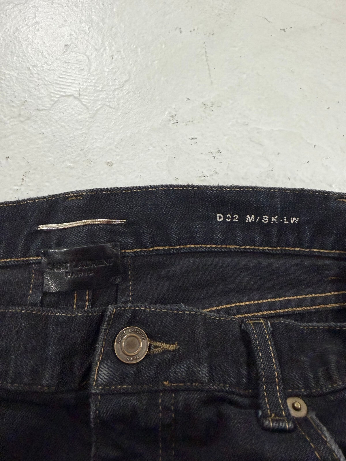 Saint Laurent Paris D02 Black Crash Denim