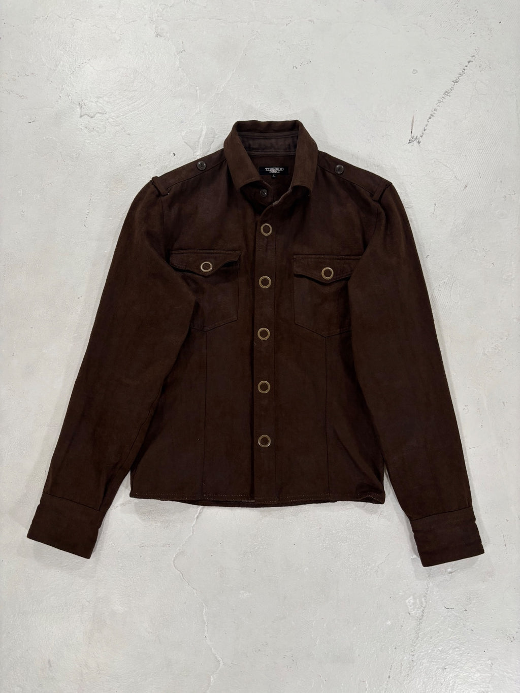 Tornado Mart Suede Button Up {{ color }} {{ brand }} {{ archive }} {{ season }} {{ year }} {{ hedi slimane }}