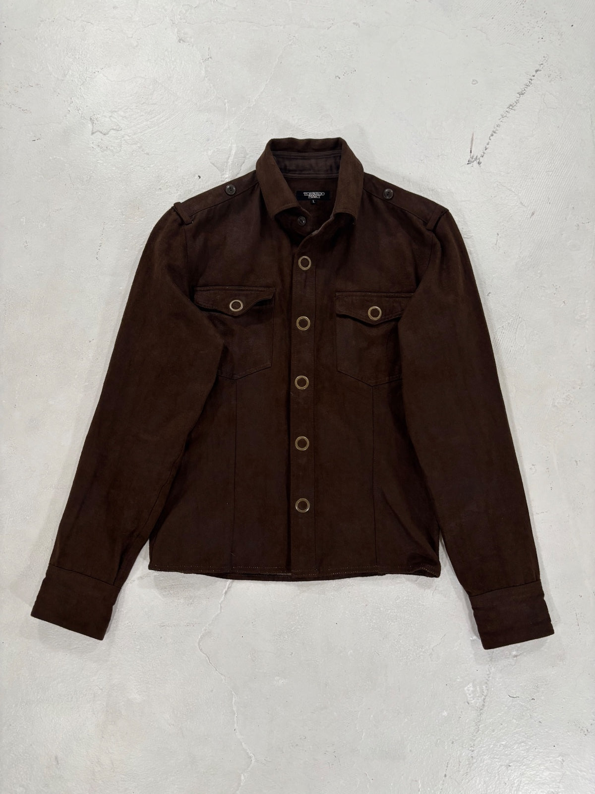 Tornado Mart Suede Button Up {{ color }} {{ brand }} {{ archive }} {{ season }} {{ year }} {{ hedi slimane }}